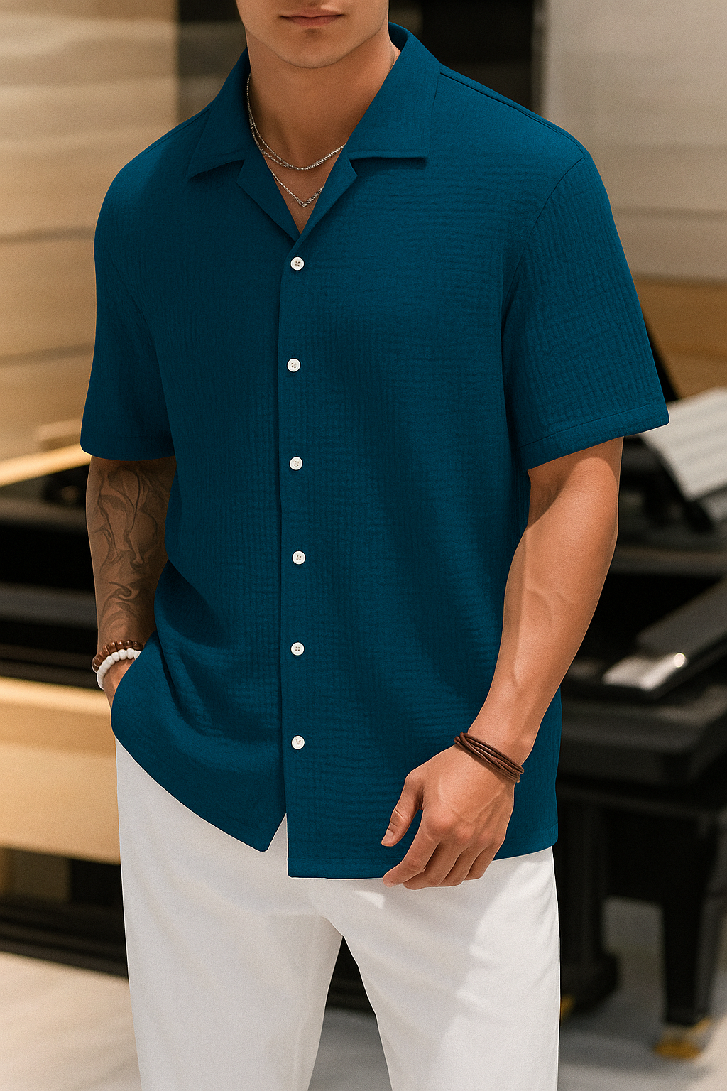 Popcorn Stylish half Sleeve Shirts For Men