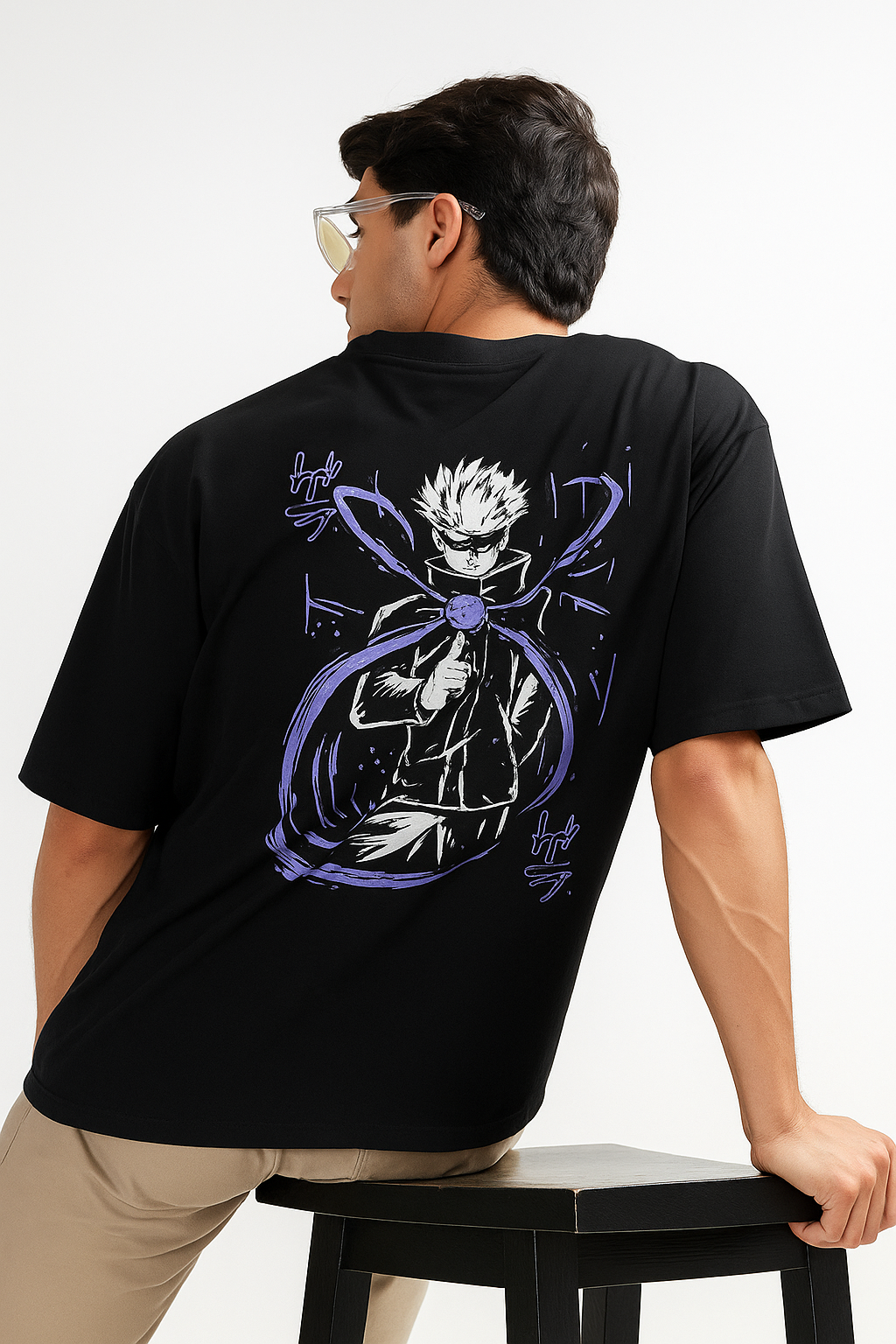 Gojo Satoru Oversized Anime T-Shirt –